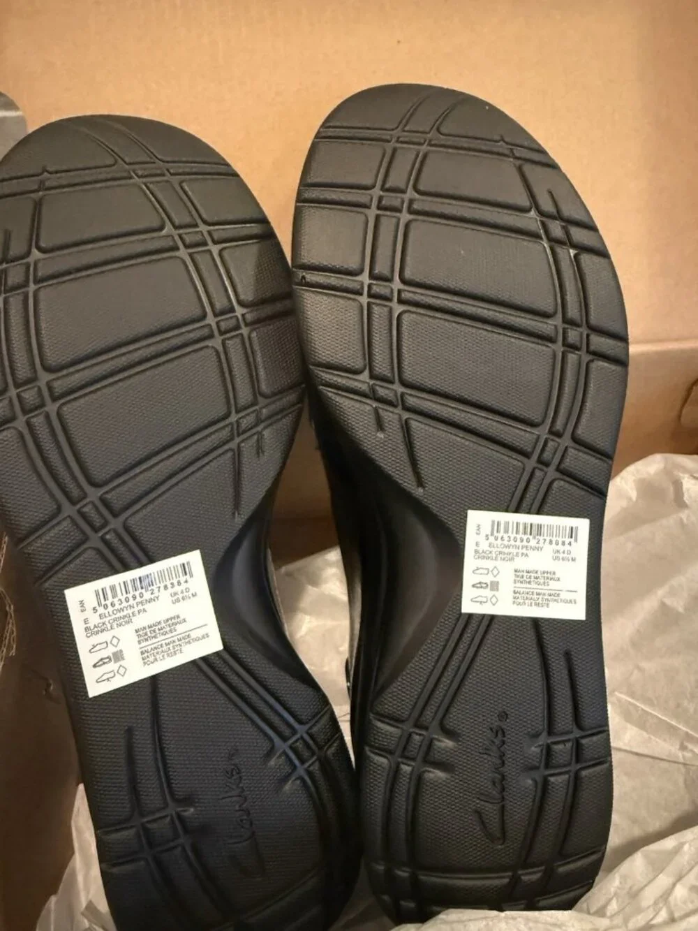 Clarks Size 6.5 Elowyn Penny Loafers Black Leather Shoes Women’s Comfort